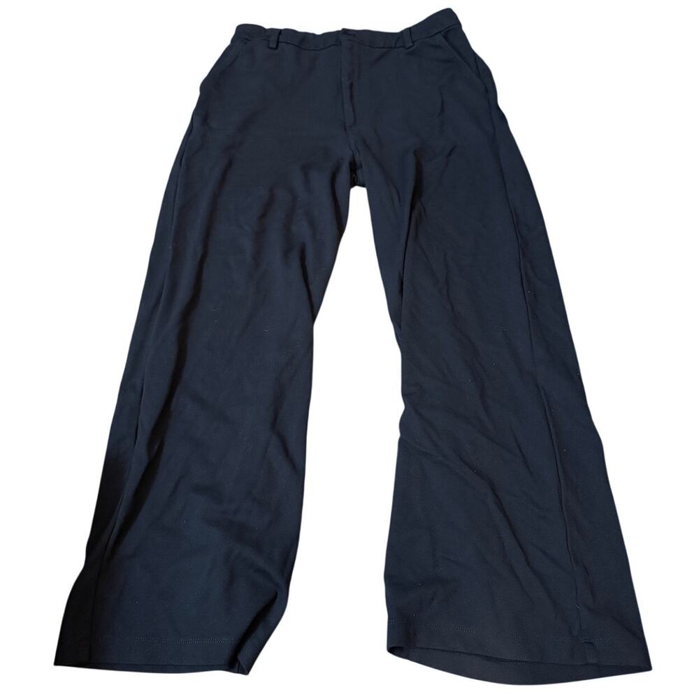 KUT From The Kloth Dark Navy Wide Ponte Comfort Stretch Pants, Women's Size 14
